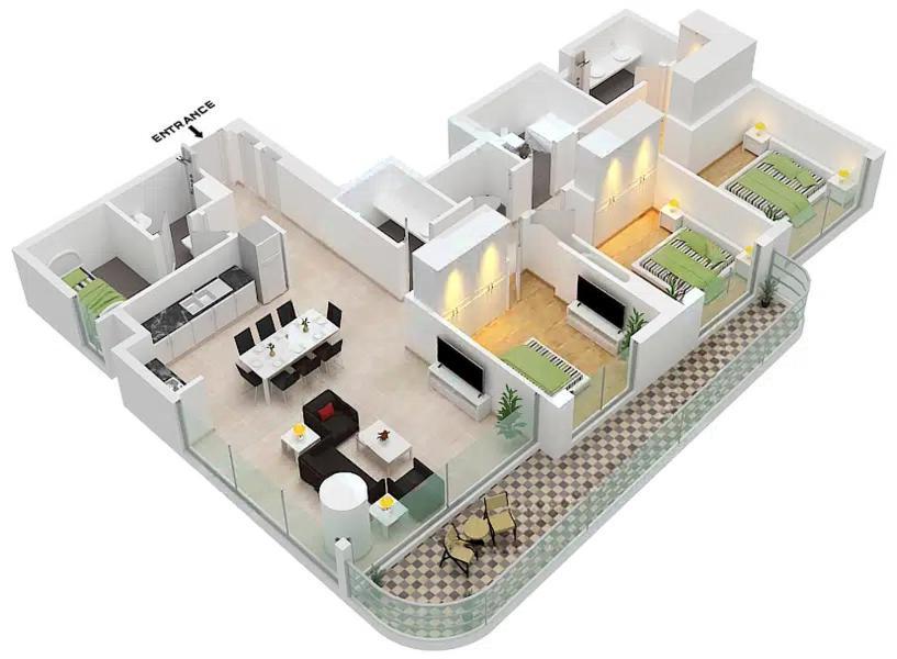 Lux The Marina Vista Beachfront 3 *